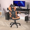 Flash Furniture Orange LeatherSoft Gaming Chair - Skate Wheels CH-00095-OR-RLB-GG